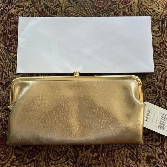 Light gold clutch that is actually functional, lots of space, new - Picture 6 of 6